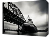 Obraz 50x40cm Statek przy Moście