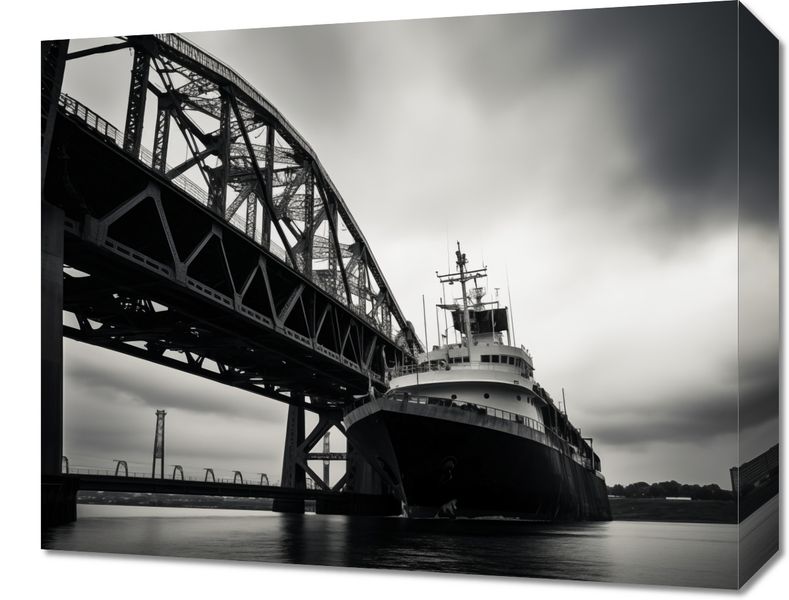 Obraz 50x40cm Statek przy Moście zdjęcie 1