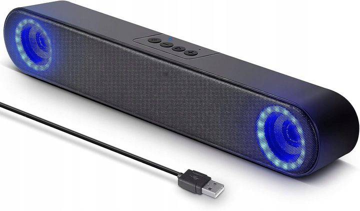 LENRUE A25 Głośnik Komputerowy Stereo 10 W HD USB LED 2 Membrany Basowe zdjęcie 1