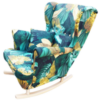 Bujany Fotel Uszak Liście + Poduszka GRATIS