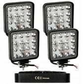 4x lampa robocza LED halogen 48W 12-24V do ciągnika traktora koparki