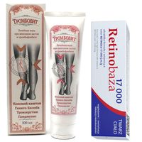 Retinobaza 17000 z witaminą A + Trombovit 100ml balsam na pajączki i żylaki Remedium Natury