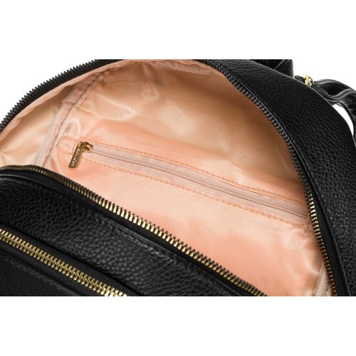 czarny plecak damski skóra ekologiczna z kieszeniami - rovicky na Arena.pl