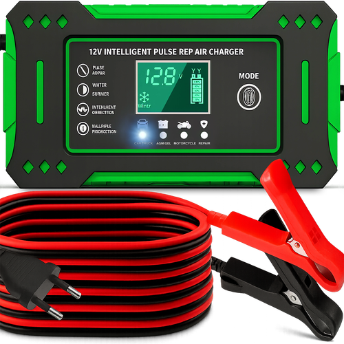 Prostownik SAMOCHODOWY AUTOMATYCZNY Z FUNKCJĄ NAPRAWY AKUMULATORÓW 12V 24V na Arena.pl