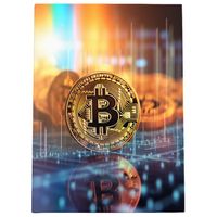 2 x Obraz 100x70 bitcoin złota moneta cyfry krypto art
