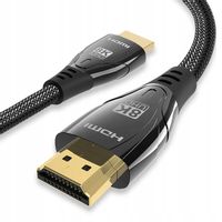 KABEL HDMI 2.1 48Gbps 8K 60Hz 4K 120Hz UHD HDR PRZEWÓD Z OPLOTEM DO PS5 5m