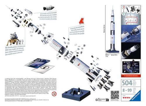 Puzzle 3D Rakieta Apollo Saturn V na Arena.pl