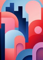 Plakat 20,5x28,4cm Miasto Kolorów