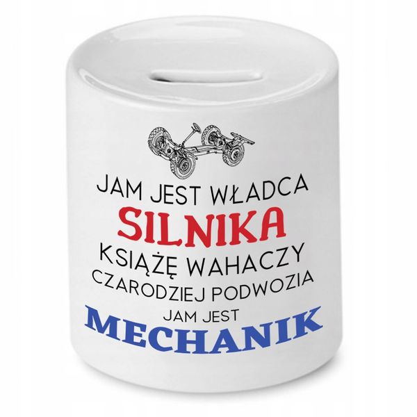 Skarbonka Dla Mechanika Jam Jest Mechanik Prezent Z Nadrukiem Ze Zdjęciem zdjęcie 1