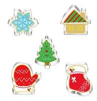 Foremki do ciastek pierniczków zimowe na święta Boże Narodzenie zestaw 5szt