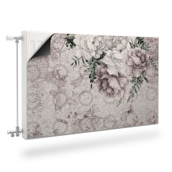 Mata MAGNETYCZNA Na Grzejnik Peonie Styl Retro Ornamenty 110cm x 60cm zdjęcie 1