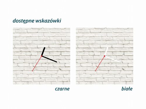 ZEGAR SZKLANY ROMB - Białe cegły na Arena.pl