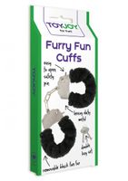 furry fun cuffs black