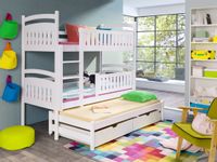 ŁÓŻKO PIĘTROWE BLANKA 90X190 3- osobowe