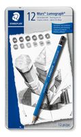 zestaw 12 ołówków 6b-4h staedtler lumograph