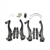 Klocki hamulcowe rowerowe V-Brake szczęki przód tył 110 mm czarne KOMPLET