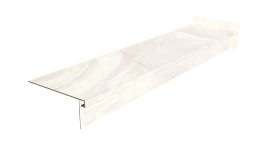 Gruba płytka schodowa z kapinosem 120x30,bez RYFLI, KREMOWY MARMUR - POŁYSK na Arena.pl