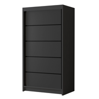 Szafa przesuwna LIVIO IV 100-pojemna garderoba-CZARNY