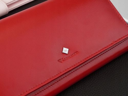 KOCHMANSKI portfel damski skórzany duży czerwony na dokumenty i karty na Arena.pl