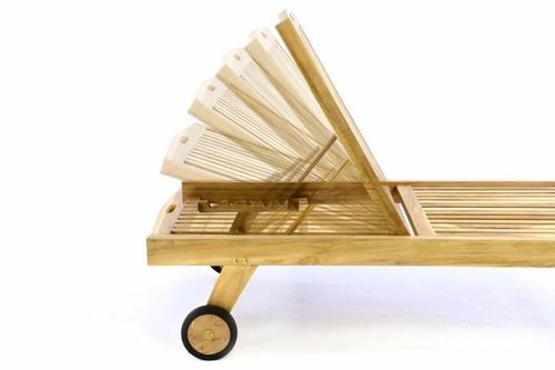 Składany leżak z teakowego drewna DIVERO na Arena.pl