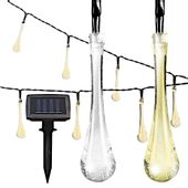 GIRLANDA SOLARNA OGRODOWA KROPLE WODY 20 LED