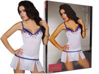 Biała koszulka nocna i stringi bielizna damska L