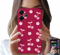 ETUI DO XIAOMI REDMI 13 4G - WISIENKI, WIŚNIE NA BORDOWYM TLE + FOLIA