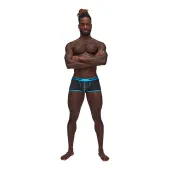 male power uplift s mini szorty z satynowym paskiem czarne