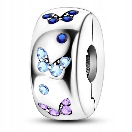 Zawieszka SREBRO 925 Charms Separator Klips Bloker Motyle na Arena.pl