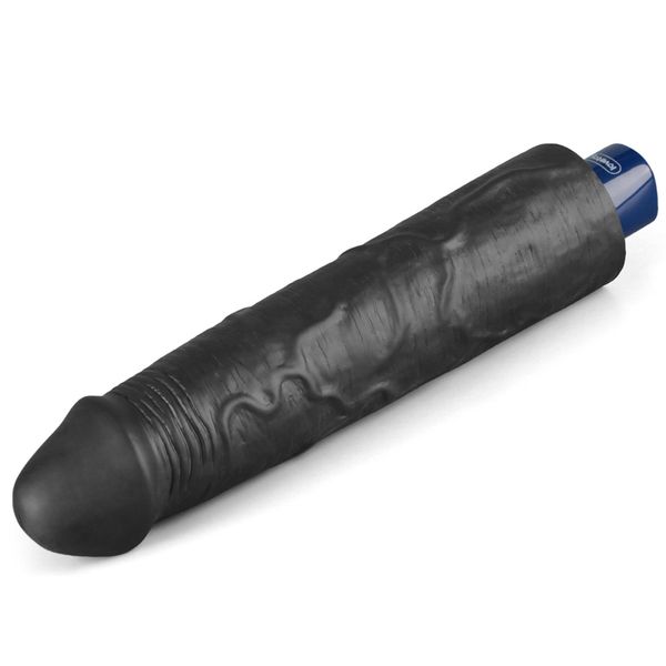 9.5" Real Softee Rechargeable Tpe Vibrating Dildo(Black zdjęcie 8