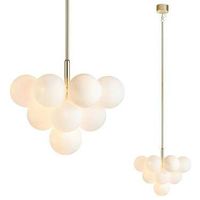 Modernistyczna LAMPA wisząca MERLOT 107903 Markslojd szklana OPRAWA zwis kule balls białe złote