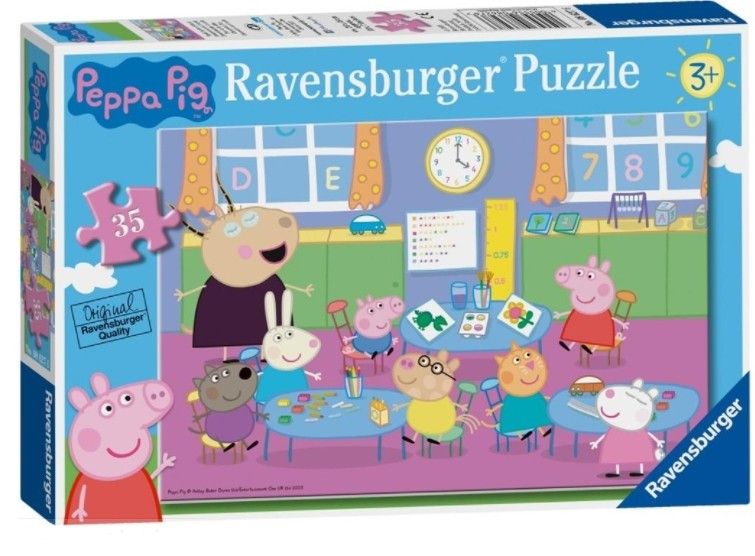 Puzzle 35 elementow Swinka Peppa i cala klasa zdjęcie 1