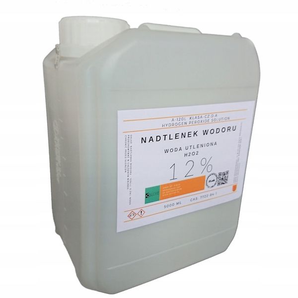 Nadtlenek wodoru 12%. Woda utleniona 12%. 5000 ml. zdjęcie 2