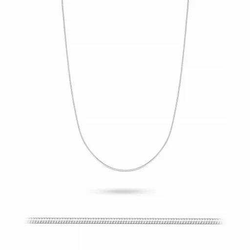 DAMSKI ŁAŃCUSZEK SREBRNY pr. 925 ŻMIJKA 55cm zdjęcie 2