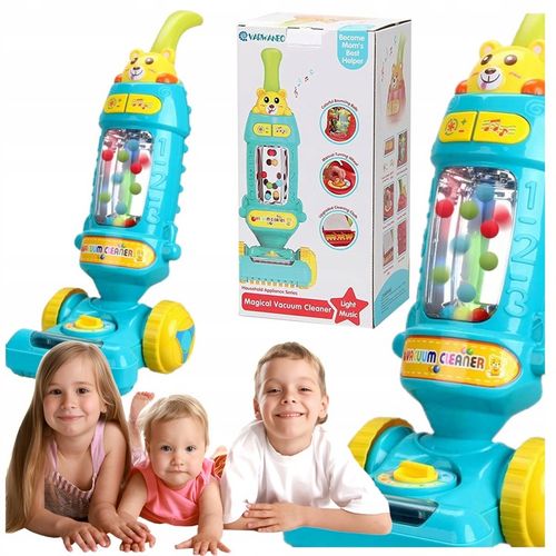 DUŻY ODKURZACZ RĘCZNY PIONOWY dla dzieci INTERAKTYWNY EDUKACYJNY LED MUZYKA na Arena.pl