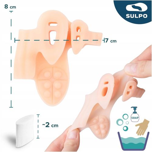 Silikonowy SEPARATOR korygujący HALUKSY na 3 palce KOREKTOR z klinem na Arena.pl