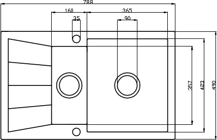 Zlewozmywak 1,5 komorowy z ociekaczem MILOS grafit z lewym ociekaczem + bateria NOON + dozownik na Arena.pl
