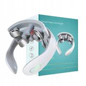 MASAŻER SZYI SZTYWNOŚĆ KARKU BÓL PRĄDY TENS 9 GŁOWIC GRZANIE 5 PROGRAMÓW