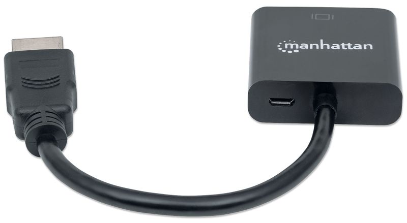 KONWERTER MANHATTAN  HDMI NA VGA 1080P M/F ZASILANIE MICRO USB 151467 zdjęcie 4