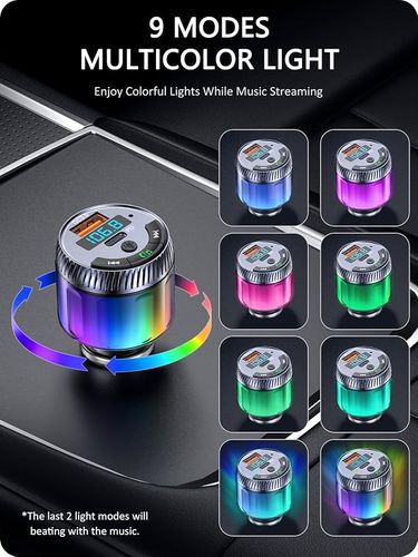 LENCENT Bluetooth 5.3 samochodowy transmiter FM typ C PD 30W BS024 na Arena.pl