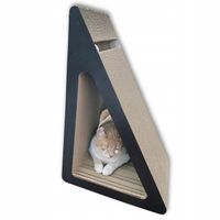 Drapa dla kota TRÓJKĄT XL piłka | czarny | 69 x 60 x 38 x 30 cm | Mruu&Pruu