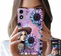 ETUI DO MOTOROLA MOTO E14 - KOBIETA W SŁONECZNIKACH, KOBIECE WZORY