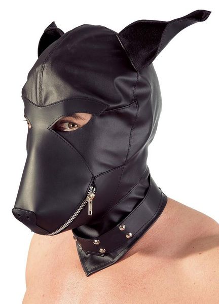 Imitation leather dog mask zdjęcie 2