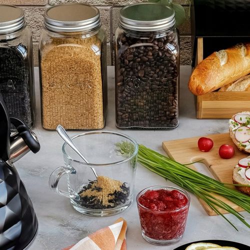 Zestaw KUBKI Szklane SZKLANKI do KAWY i HERBATY z UCHEM Tadar Sue 6x450 ml na Arena.pl