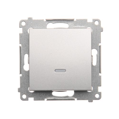 Simon54 Łącznik jednobiegunowy z podświetleniem LED DW1L.01/43 srebrny na Arena.pl