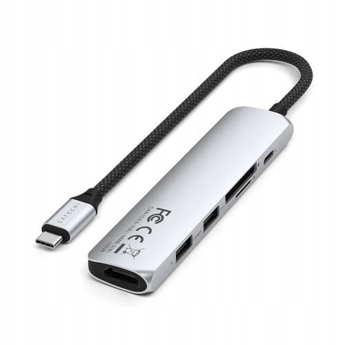 Hub USB Satechi 6-in-1 USB-C Slim Multiport Adapter USB-C na Arena.pl