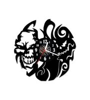 Zegar ścienny z płyty winylowej 312.13 Czaszka z dynią