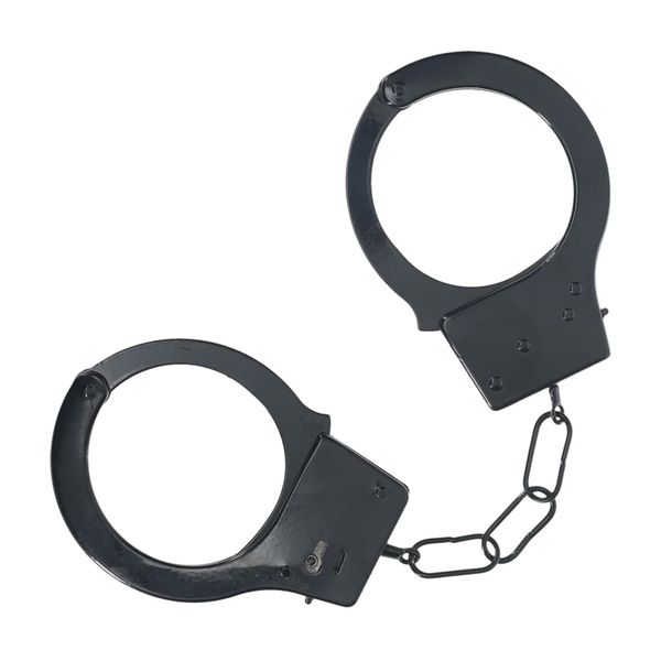 Classic Metal Handcuffs - Black zdjęcie 1