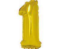 BALON FOLIOWY 92 CM B&C GODAN ZŁOTY CYFRA 4