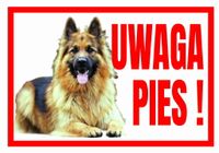 UWAGA PIES  OWCZAREK - Tabliczka ostrzegawcza